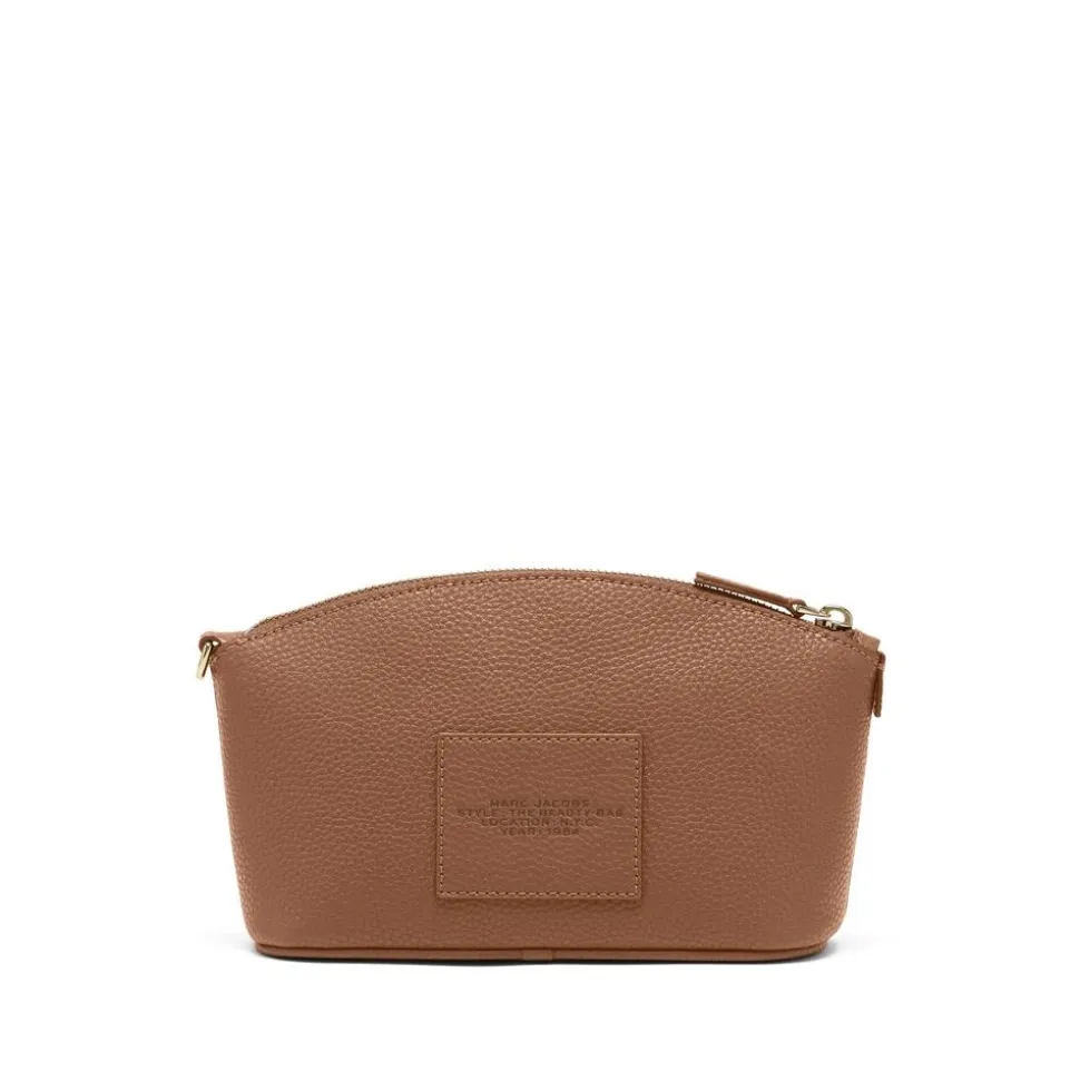 Cinturino da Polso in Pelle Marrone con Stampa Logo