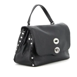Classica borsa a tracolla in pelle nera