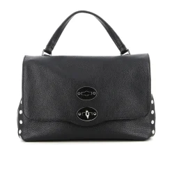 Classica borsa a tracolla in pelle nera