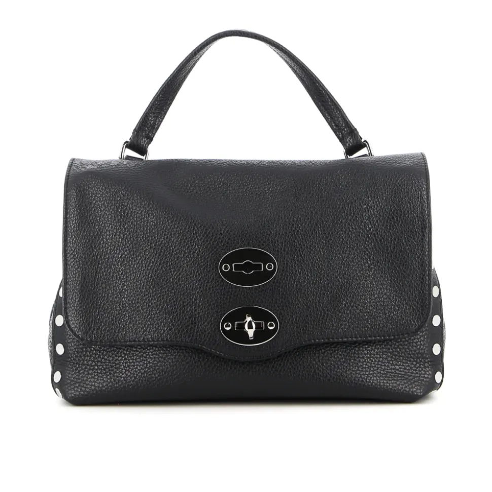 Classica borsa a tracolla in pelle nera