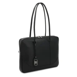 Classica borsa per laptop in pelle nera