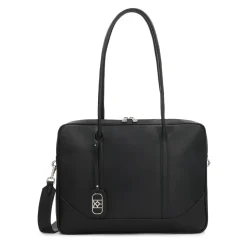 Classica borsa per laptop in pelle nera