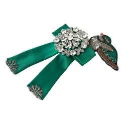 Clip Capelli in Seta e Cristallo