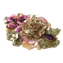 Clip per Capelli Floreale con Cristalli