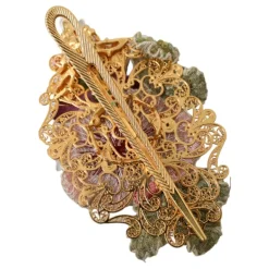 Clip per Capelli Floreale con Cristalli