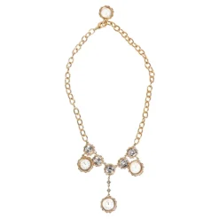 Clock Watch Statement Necklace