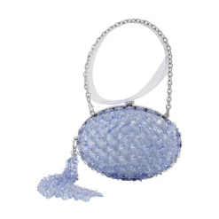 Clutch con Catena di Cristalli Ovale