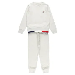Completo sportivo in cotone con finiture tricolore