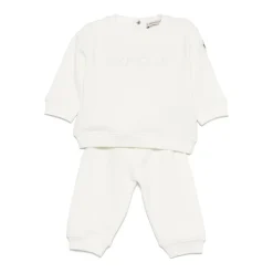 Completo sportivo in cotone con logo ricamato
