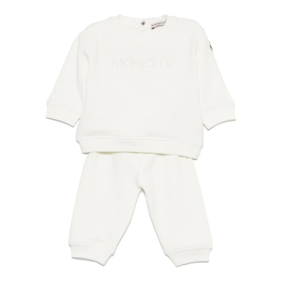 Completo sportivo in cotone con logo ricamato