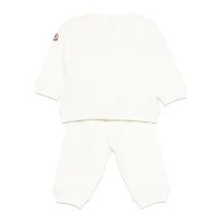 Completo sportivo in cotone con logo ricamato