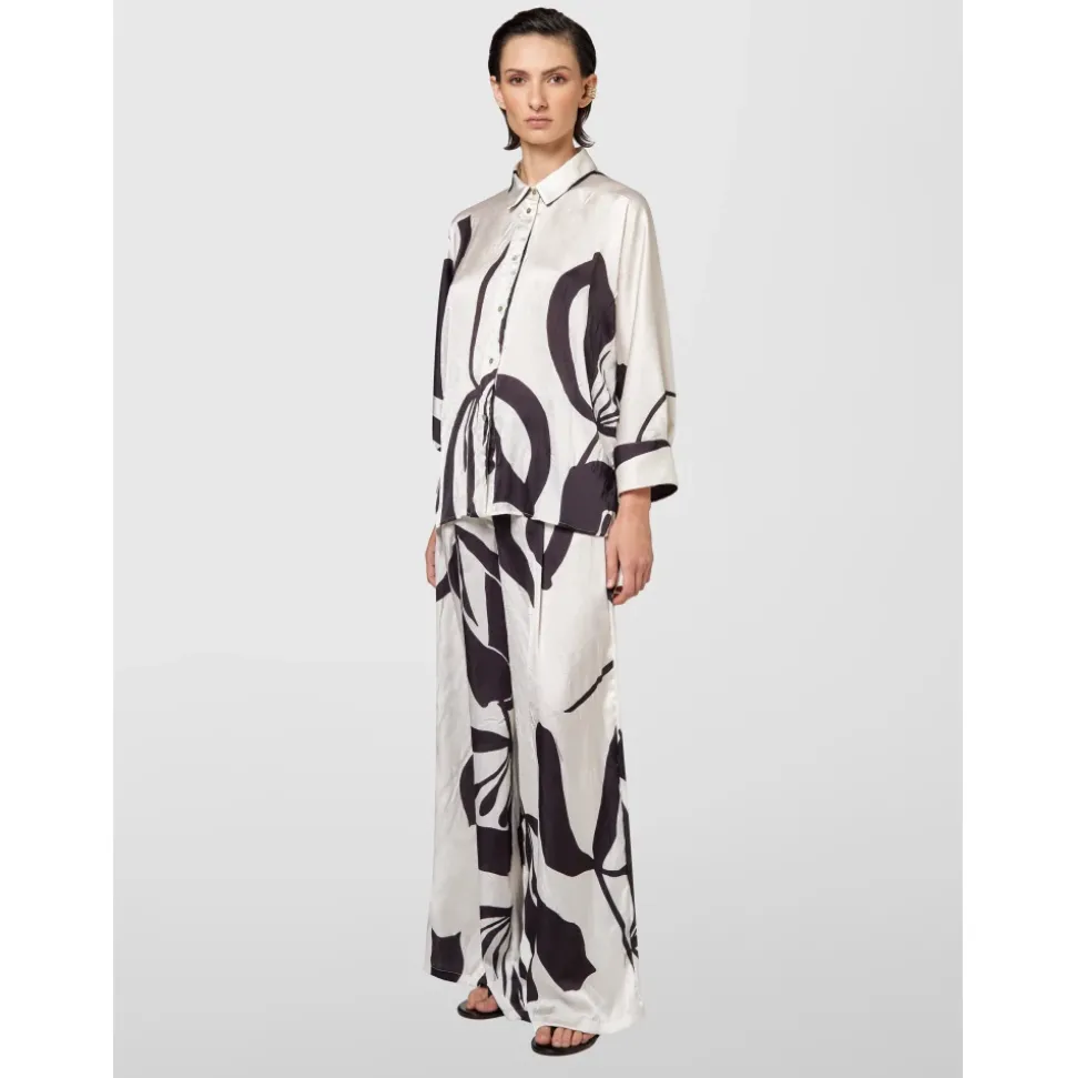 Crikle Flower Kimono Shirt