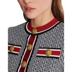 Crop Top con Monogramma Jacquard