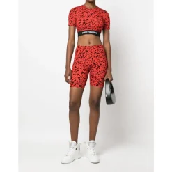 Crop Top con Schizzi di Vernice