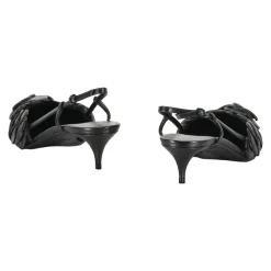 Décolleté Slingback a Punta con Applicazione Floreale