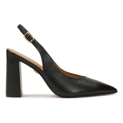 Décolleté slingback nere con tacco largo