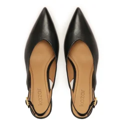 Décolleté slingback nere con tacco largo