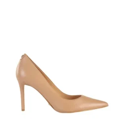 Décolleté Stiletto in Pelle con Placca Logo