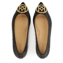 Décolleté trapuntate con monogramma piatte