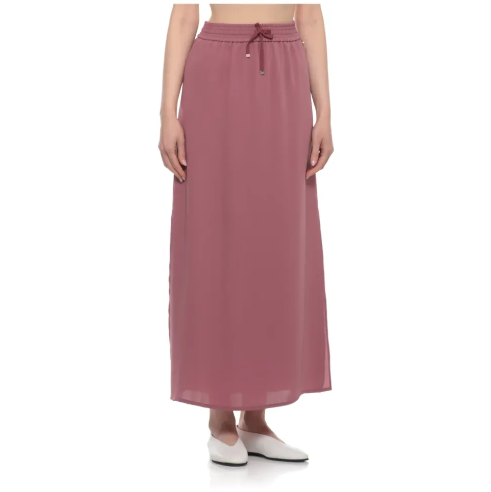 Drawstring Maxi Skirt