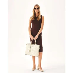 Elegante borsa in pelle trapuntata