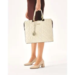 Elegante borsa in pelle trapuntata