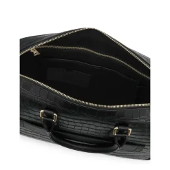 Elegante borsa per laptop in pelle stampata