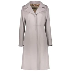 Elegante cappotto lungo grigio sofisticato