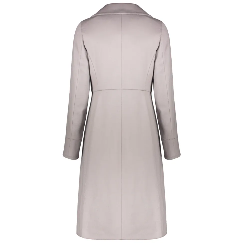 Elegante cappotto lungo grigio sofisticato