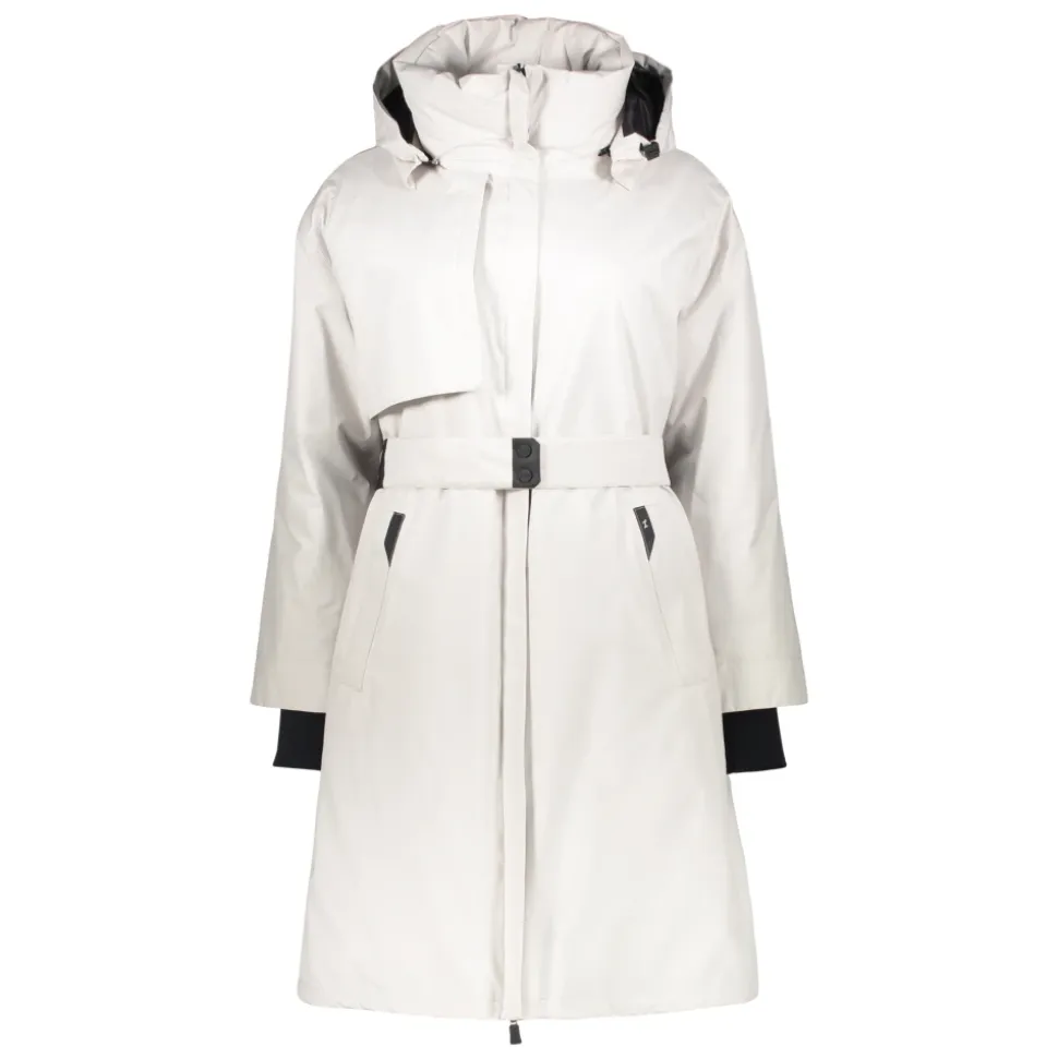 Elegante piumino con cintura