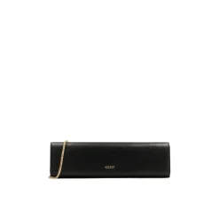 Elegante pochette nera con forma oblunga