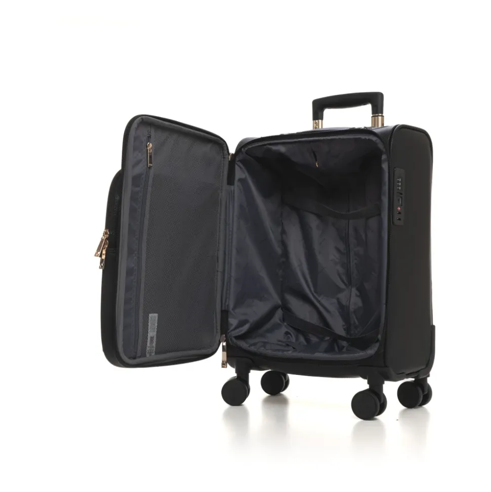 Elegante trolley a 4 ruote con tasche