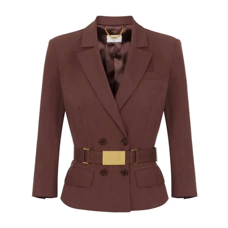 Elisabetta Franchi Giacche Marrone