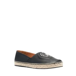 Espadrillas in Pelle con Logo Placca