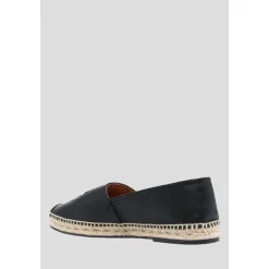 Espadrillas in Pelle con Logo Placca