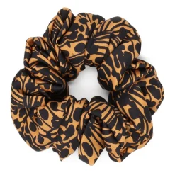 Fascia per capelli marrone e nera a pois
