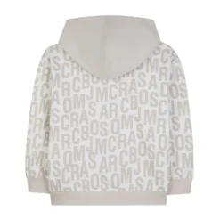 Felpa con cappuccio e zip monogramma