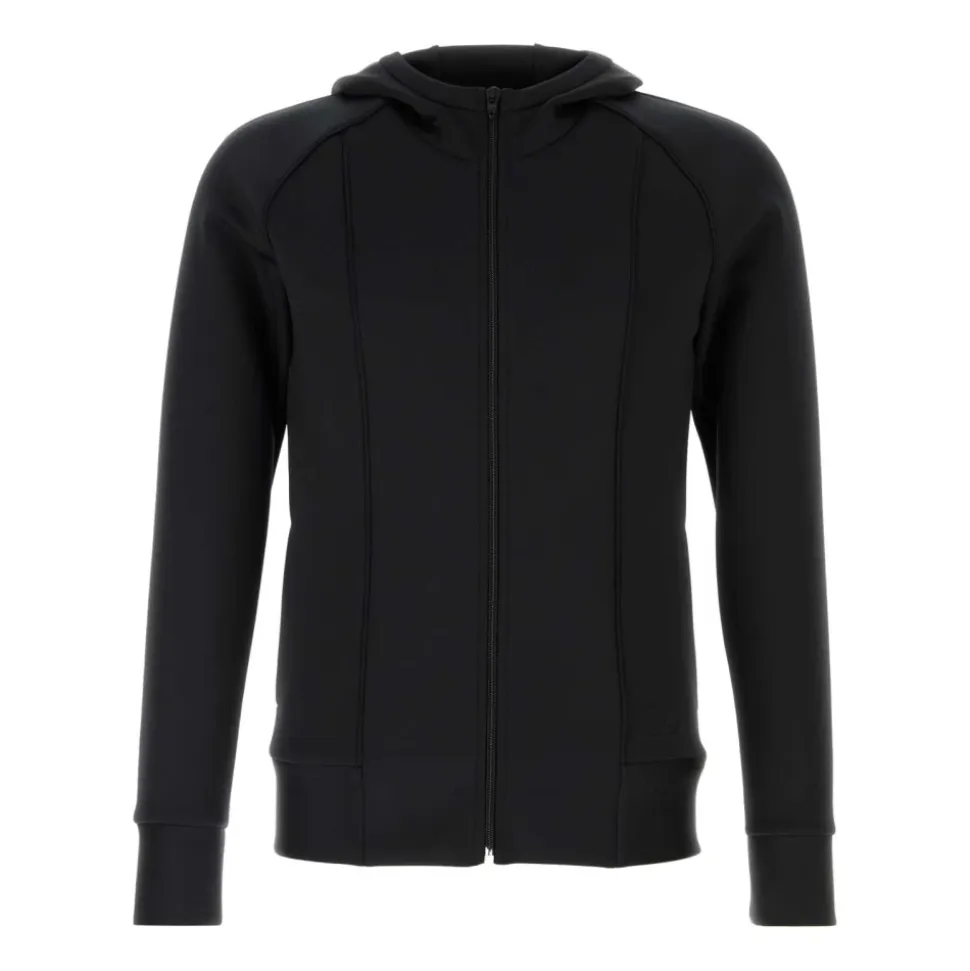 Felpa con cappuccio in neoprene con VLogo goffrato