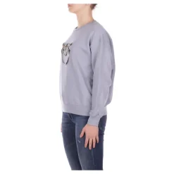 Felpa con logo frontale e strass