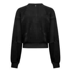 Felpa cropped con maniche a palloncino
