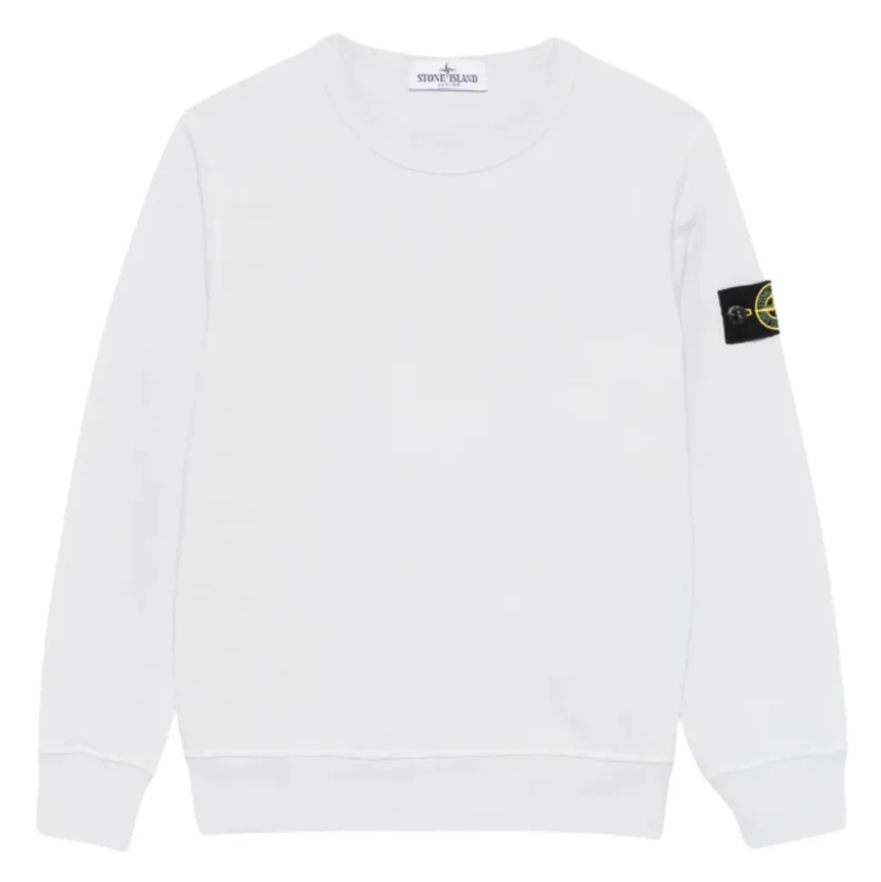 Felpa Girocollo con Patch Logo
