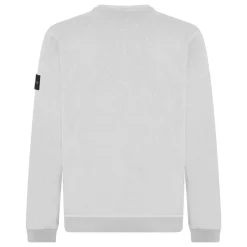 Felpa girocollo in fleece malfilé effetto 'Old'