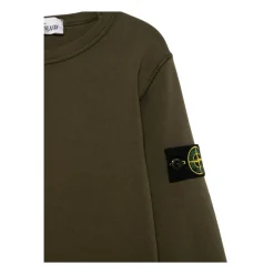 Felpa Girocollo Verde con Badge