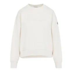 Felpa in cotone con logo ricamato
