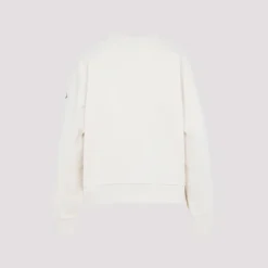 Felpa in cotone con logo ricamato