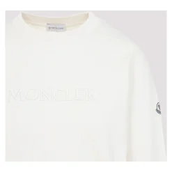 Felpa in cotone con logo ricamato