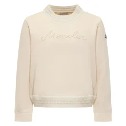 Felpa in cotone con logo ricamato