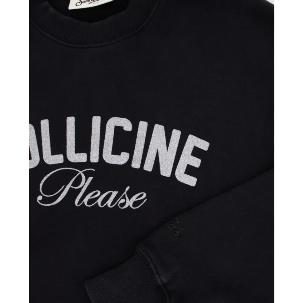 Felpa in Cotone con Logo sul Petto