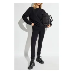 Felpa in Cotone Nera con Strass