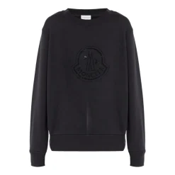 Felpa in Cotone Nera con Strass